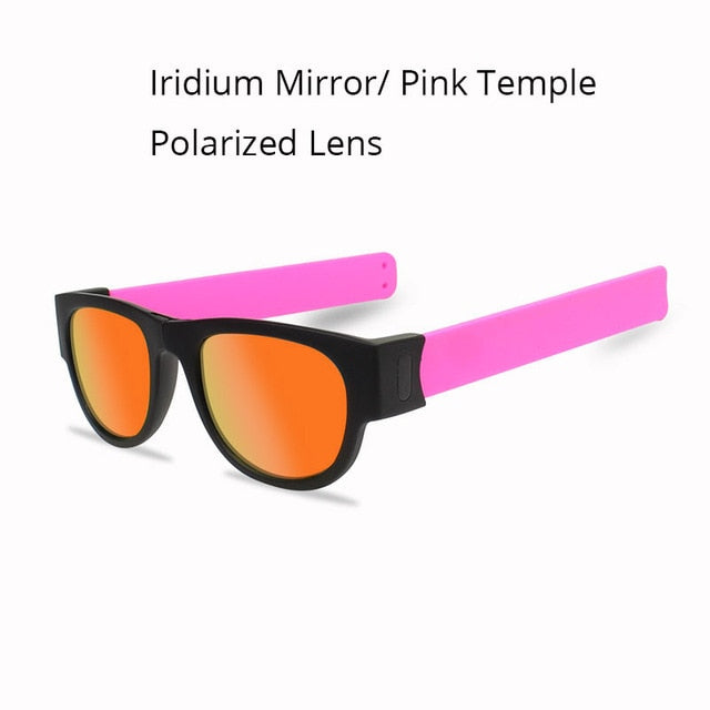 Polarized Mirror Slappable Wristband Bracelet Shades Sunglasses-Wristband Sunglasses